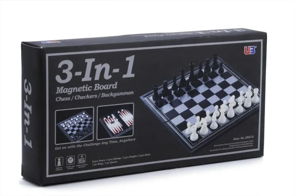 3-in-1 Games Chess Checkers & Backgammon (Eng)