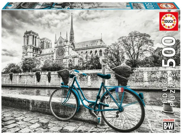 B&W Bicycle near Notre-Dame - 500 pcs