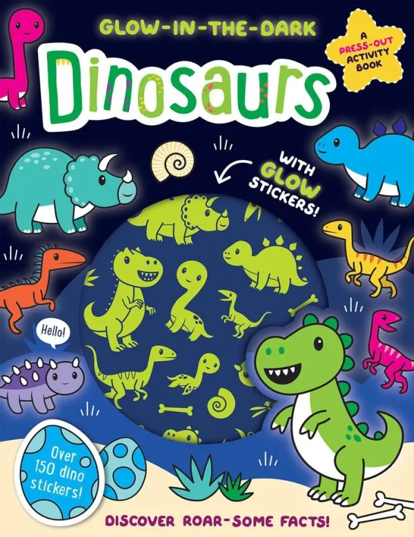 Glow In The Dark Dinosaurs Sticker Activity Book By Lisa Regan & Bethany Walker