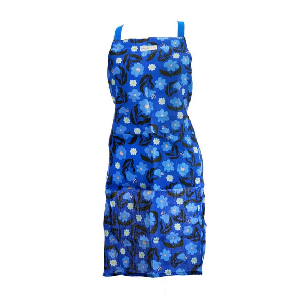 Nocturnal Blooms Linen Apron