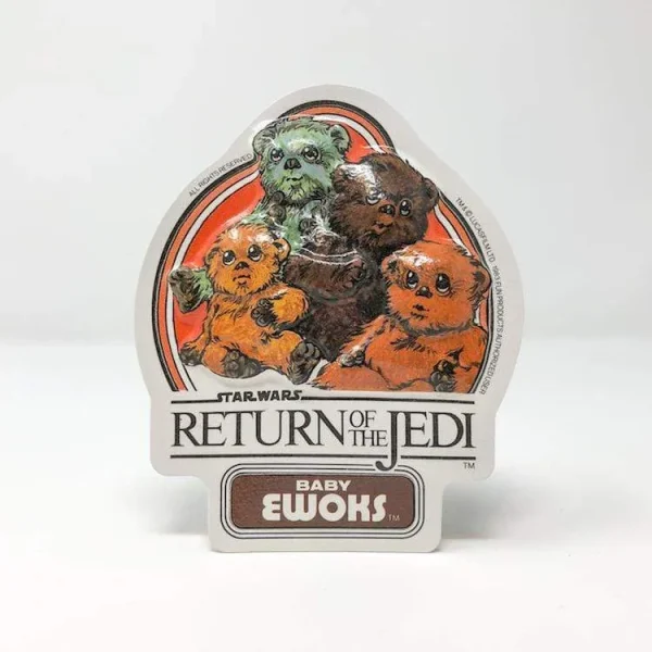 Vintage Baby Ewoks Vacformed Sticker (UK 1983)