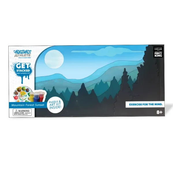 Stacked Paint & Puzzle Kit - Mountain Forest