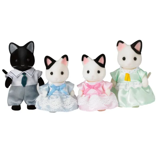 Calico Critters Tuxedo Cat Family