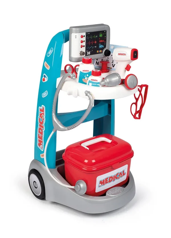 Electronic medical cart with 16 acc.