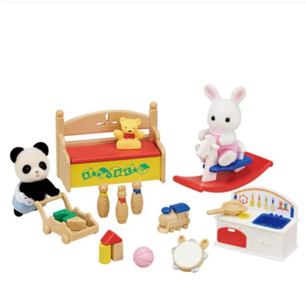 Calico Critters Baby’s Toy Box - Snow Rabbit & Panda Babies