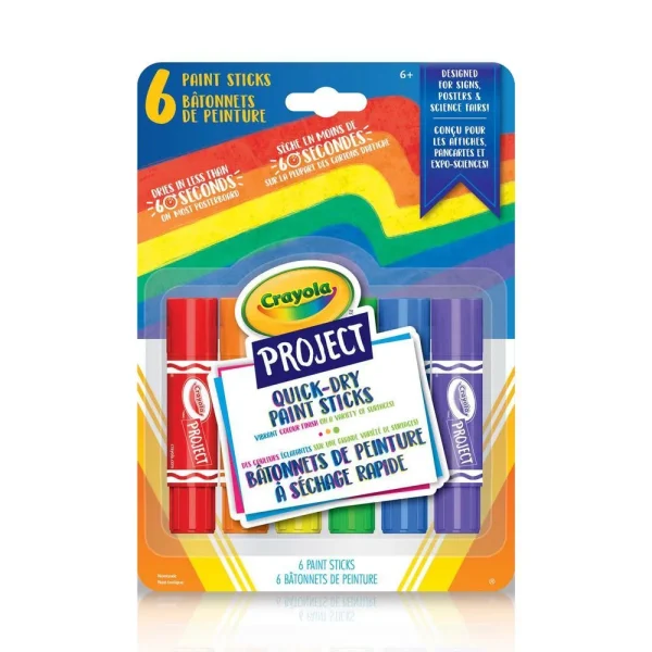 6 quick-drying paint sticks