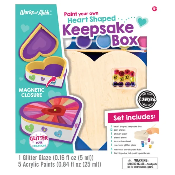 Classic Wood Paint Kit - Heart Shaped Box
