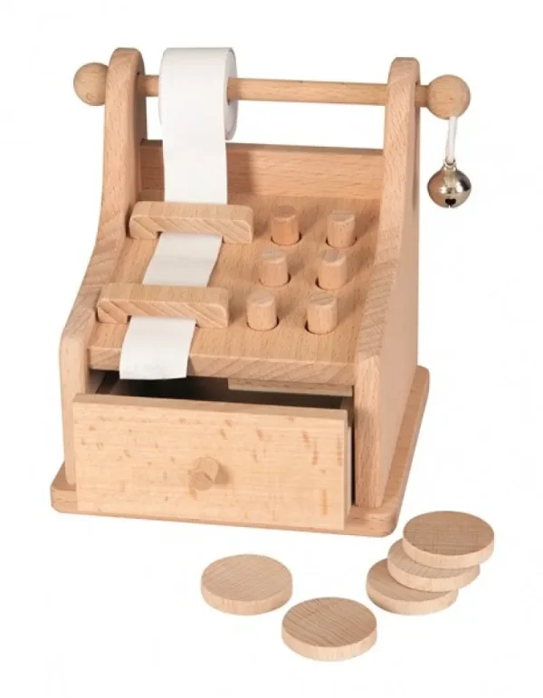 Wooden Cash Register Kids Role Play Toy
