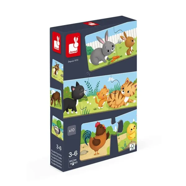 Triomino Puzzles, 10 x 3 pcs