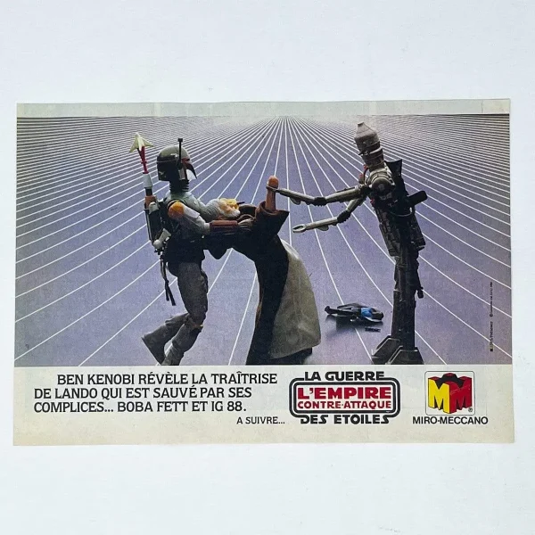 Meccano ESB Story Print Ad - IG-88 vs Kenobi - France (1980)