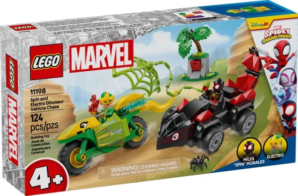 Spin and Electro Dinosaur Vehicle Chase - Marvel
