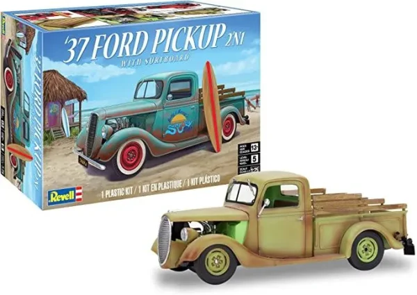 '37 Ford Pickup with Surfboard Model 1/25