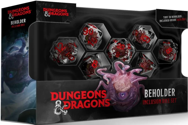 Inclusion polyhedral dice set - Beholder D&D