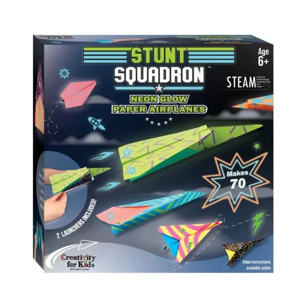 Stunt Squadron Neon Glow Paper Airplanes