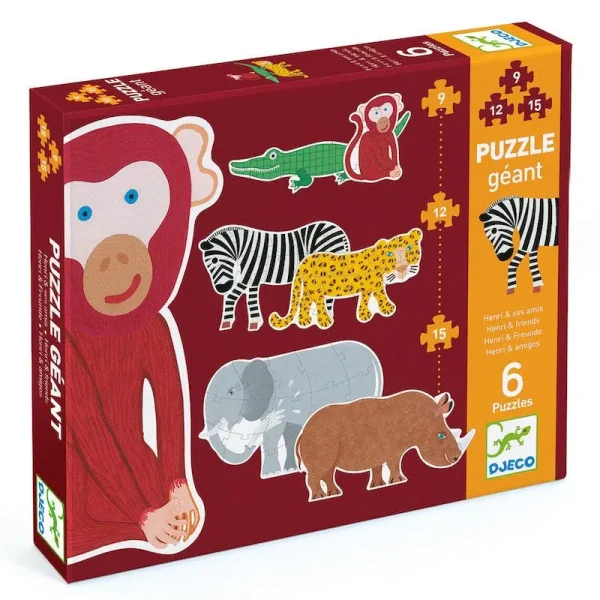 Henri and his friends - 6 puzzles of 9, 12 and 15 pcs
