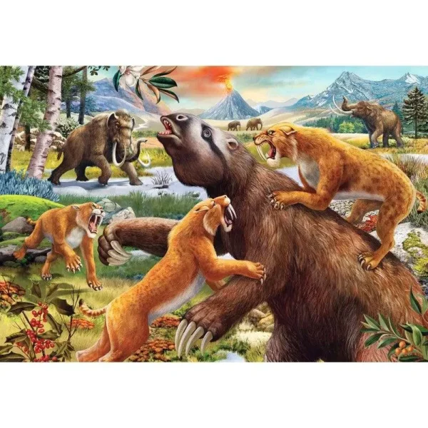 Mammoths and dinosaurs - 2 x 24 pcs