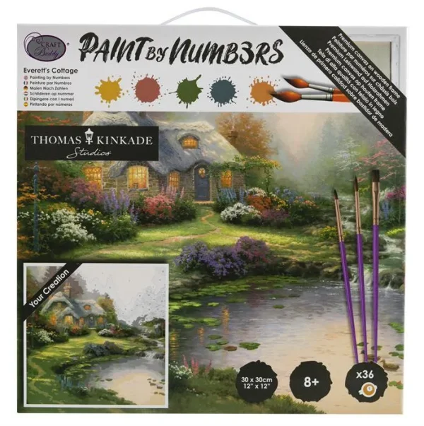 Everett's Cottage - Kinkade - Paint by Numbers