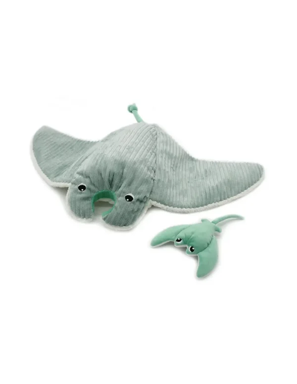 Mantalou the manta ray - Mom and baby - Mint