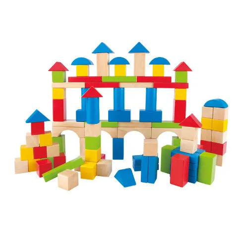 Hape Blocks Build & Away Set, 100 Piece