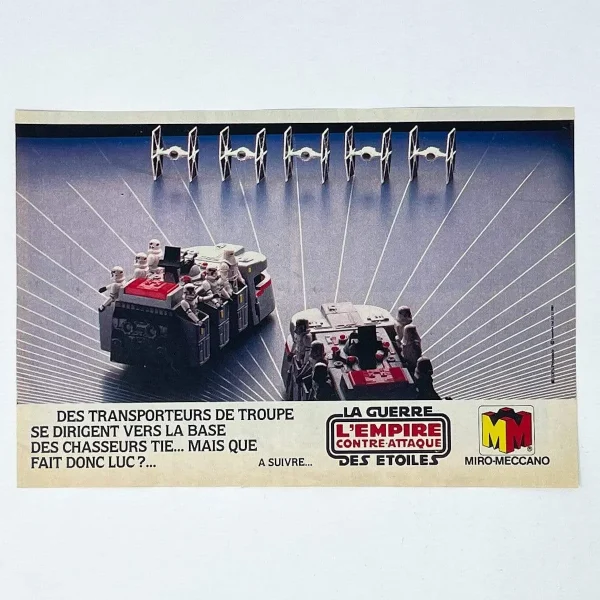 Meccano ESB Story Print Ad - TIEs and Transporters - France (1980)