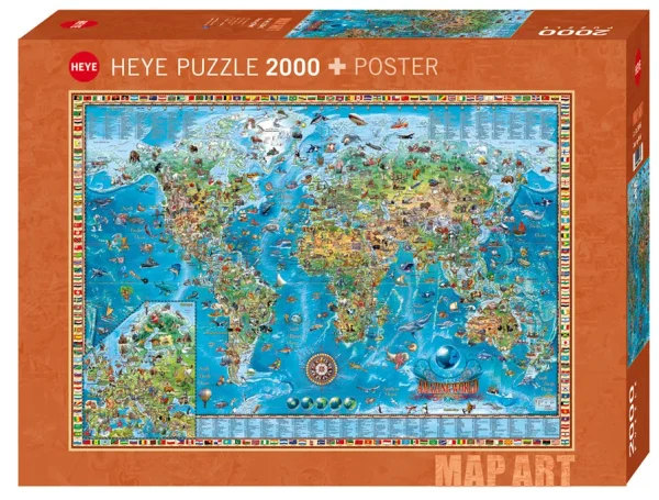 Map Art - Amazing World - 2000 pcs
