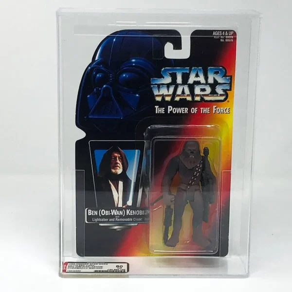 Ben (obi-Wan) Kenobi & Chewbacca ERROR AFA80- Hasbro Power of the Force 2 Star Wars Action Figure