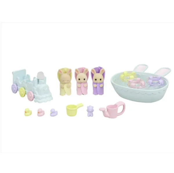 Calico Critters Triplets Baby Bath Time Set