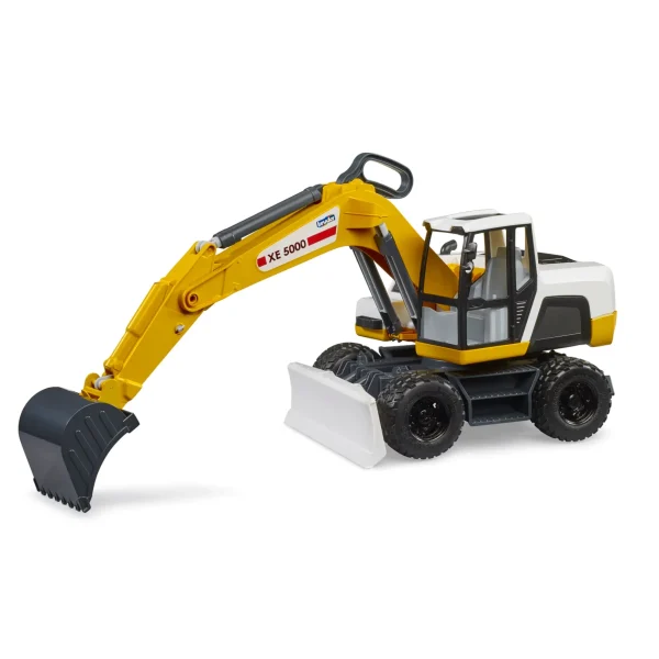 03413 Excavator Yellow and White
