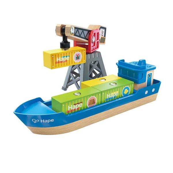 Cargo ship and crane