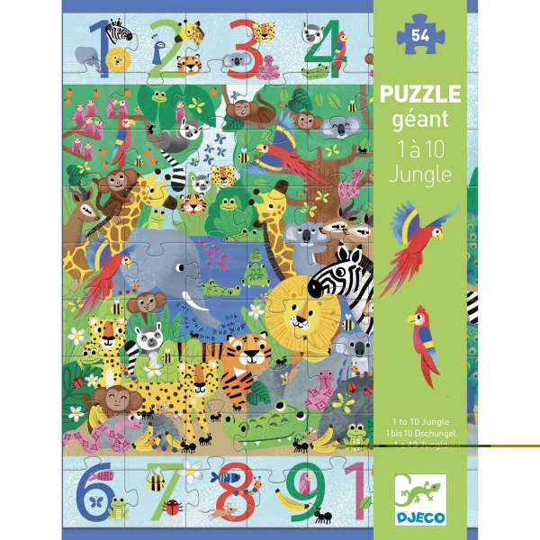 Puzzle 1 to 10 Jungle - 54 pcs giant