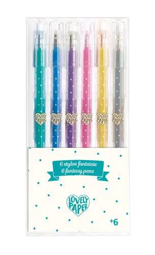 6 Glitter Gel Pencils