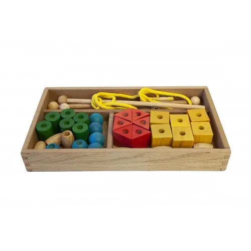 Wooden Bead Thread Box