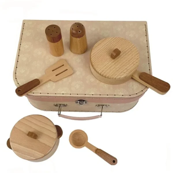 Wooden Cooking Set Suitcase
