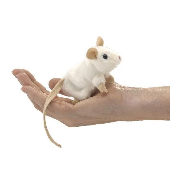 Finger puppet - White Mouse