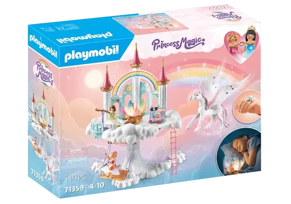 Rainbow castle in the clouds