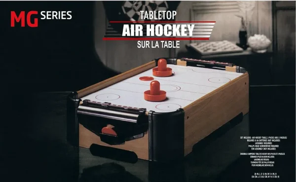 Air hockey on table