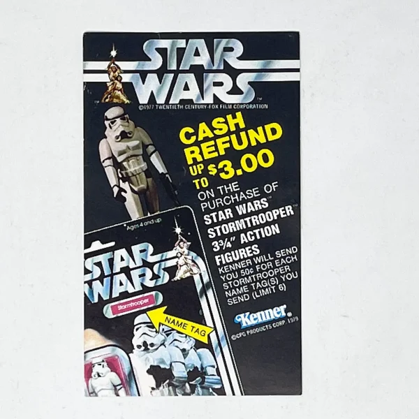 Kenner Stormtrooper Cash Refund Insert (1979)