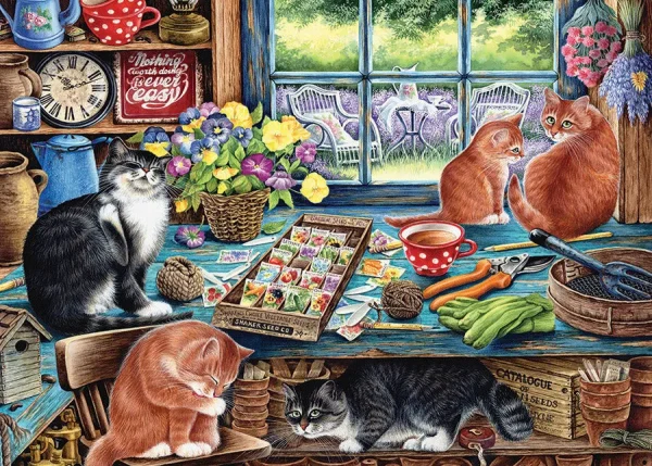 Kittens and garden shed 35 pcs