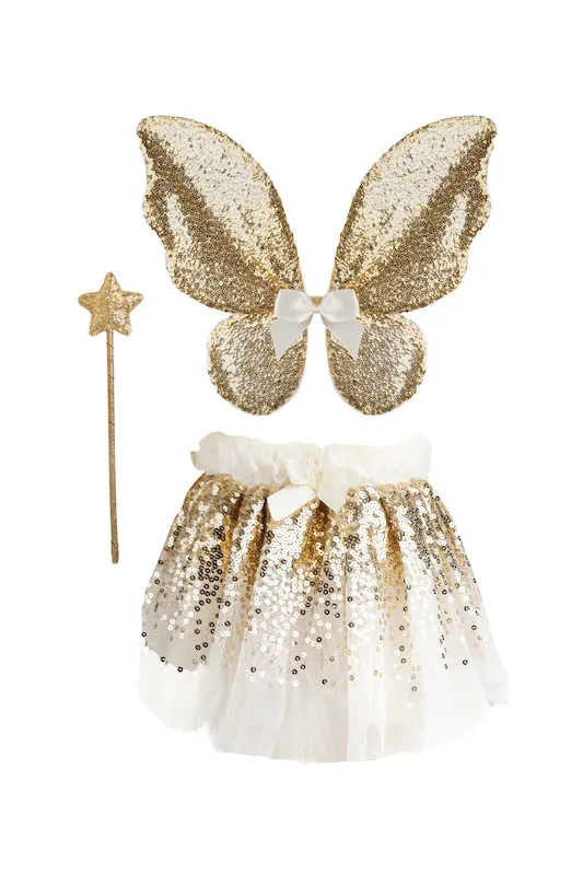 Elegant Golden Sequin Fairy Set 4-6 years