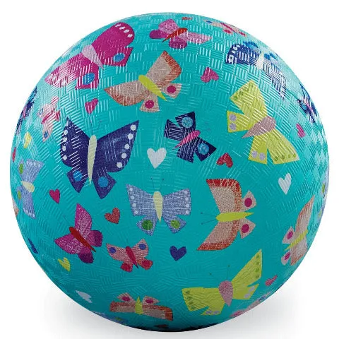 Crocodile Creek Playground Ball 5 Inch, Butterfly Rainbow