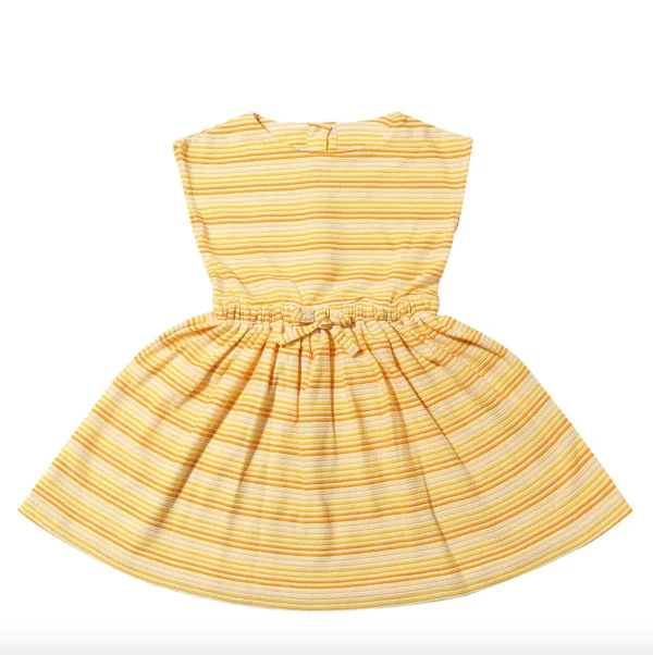 Vignette Cindy Dress - Gold Stripe Terry