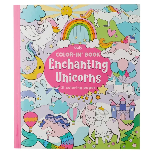 Color-in Book - Enchanting Unicorns