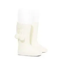Classical Child | Knee High Pom-Pom Socks - cream