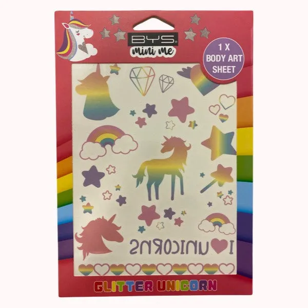 BYS Mini Me Glitter Unicorn Tattoos